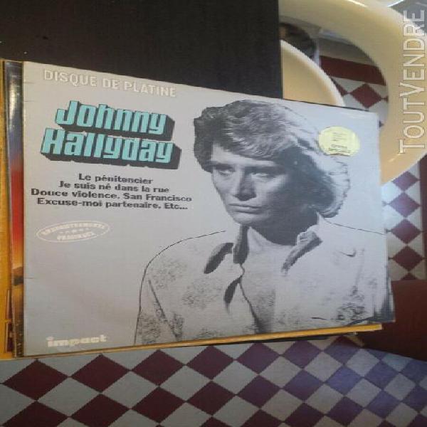 johnny hallyday - collection de 17 disques / 8 albums vinyl