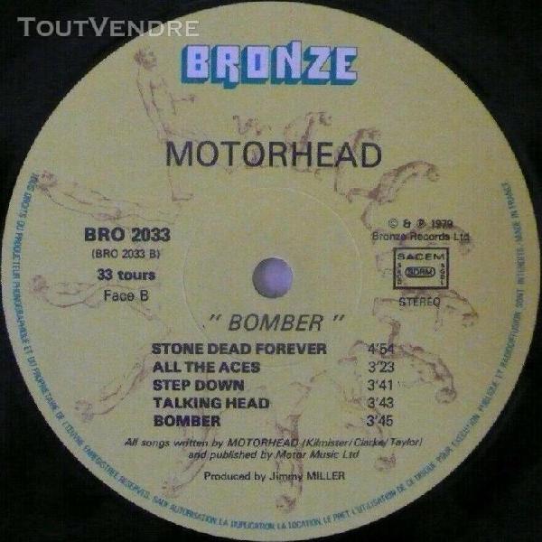 Lp mötorhead bomber bronze 1979 france hard rock heavy Lp mötorhead bomber bronze 1979 france hard rock heavy