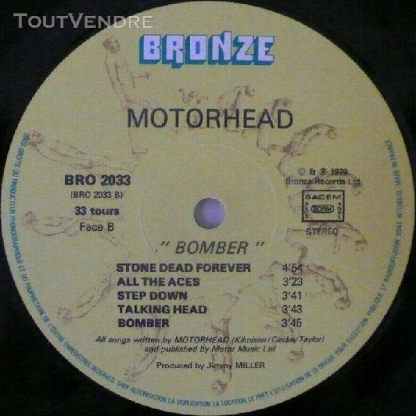 lp mÖtorhead bomber bronze 1979 france hard rock heavy