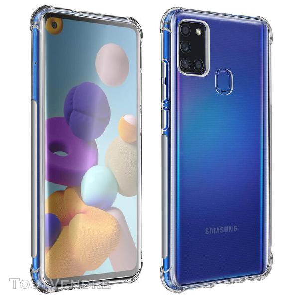 Pack protection samsung galaxy a21s coque souple + film verr