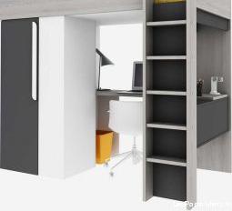 Lit mezzanine bureau et armoire