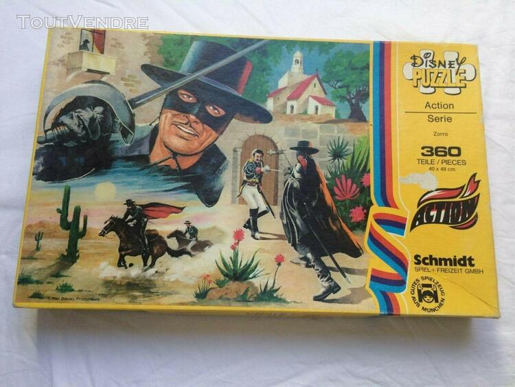 rare puzzle vintage disney zorro schmidt complet