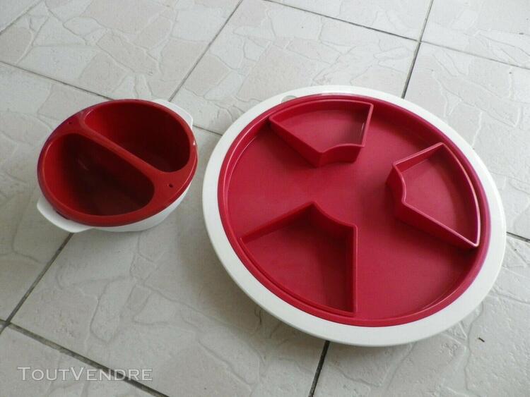 Tupperware fondu choco et plateau apéro allegra rouge et