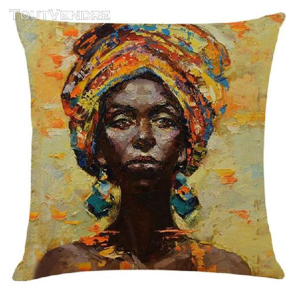 coussin imprimé de style africain pour femmes décoration