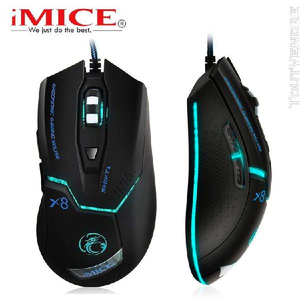 imice usb filaire souris d'ordinateur de jeu gamer jeu 3200