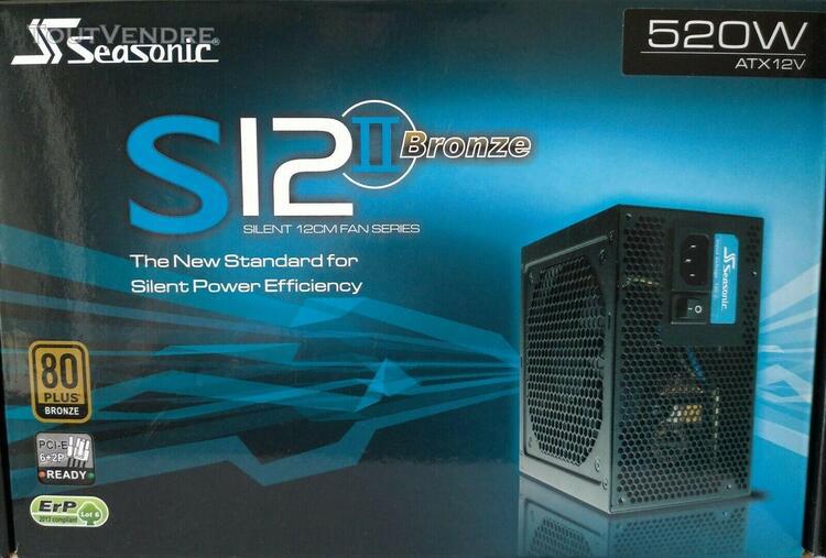 seasonic s12ii - 520w 80 plus bronze très bon état