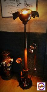 lampadaire / lampe sur pied industriel / steampunk by