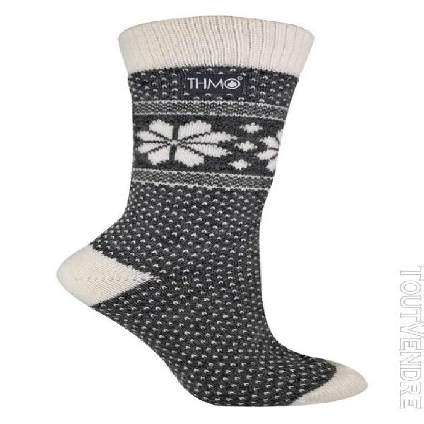 Thmo - femme polaire epaisse vintage fantaisie chaussettes e