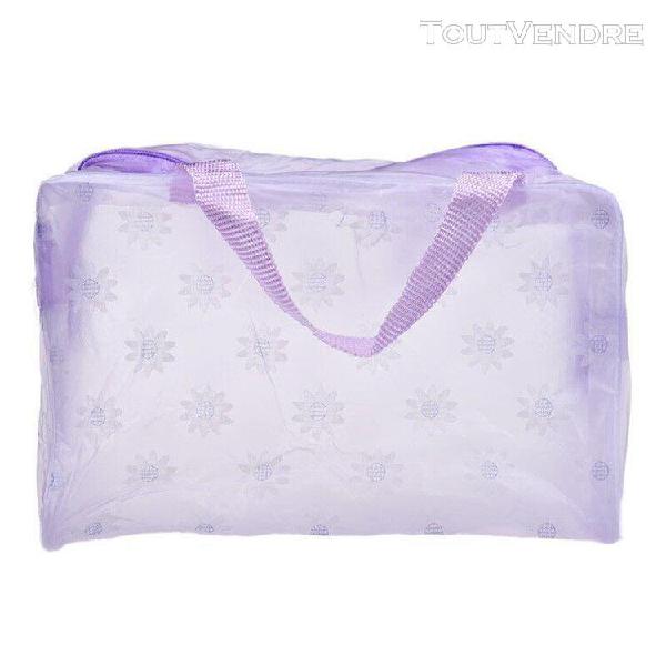 Sac cosmétique transparent pour femme, maquillage