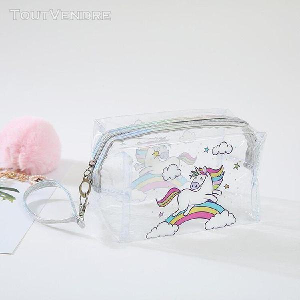 sac cosmétique transparent pvc voyage femmes fermeture