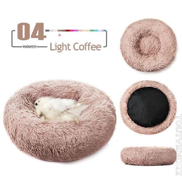 Lit de chat rond maison douce longue en peluche meilleur lit