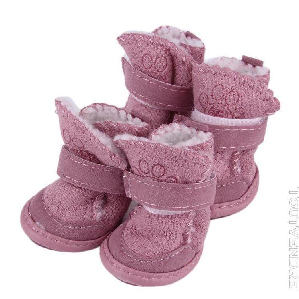 Hiver chaud belle pet dog chaussures anti slip bottes de nei