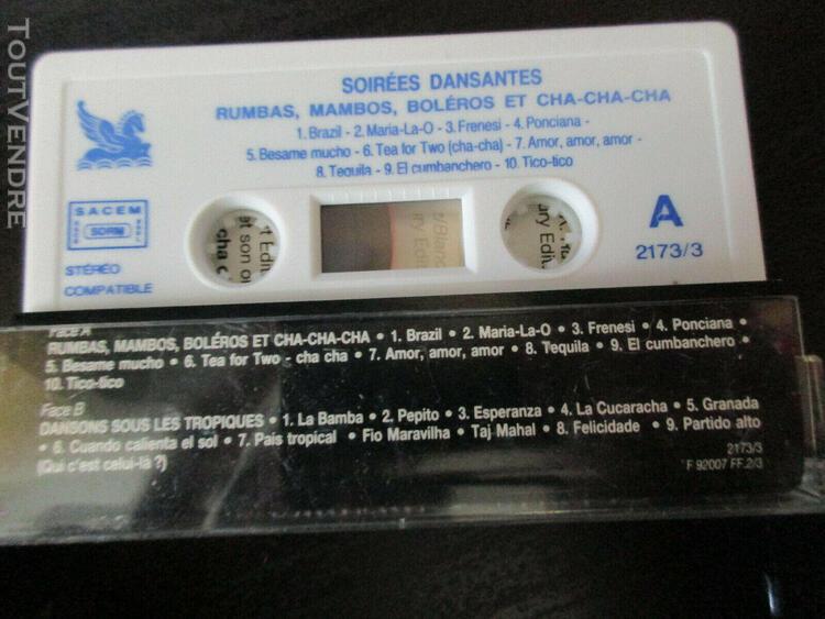 lot de 5 cassettes audio soirées dansantes reader's digest