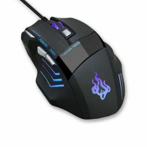 Souris gamer 7 boutons 5500dpi led optique usb confortable