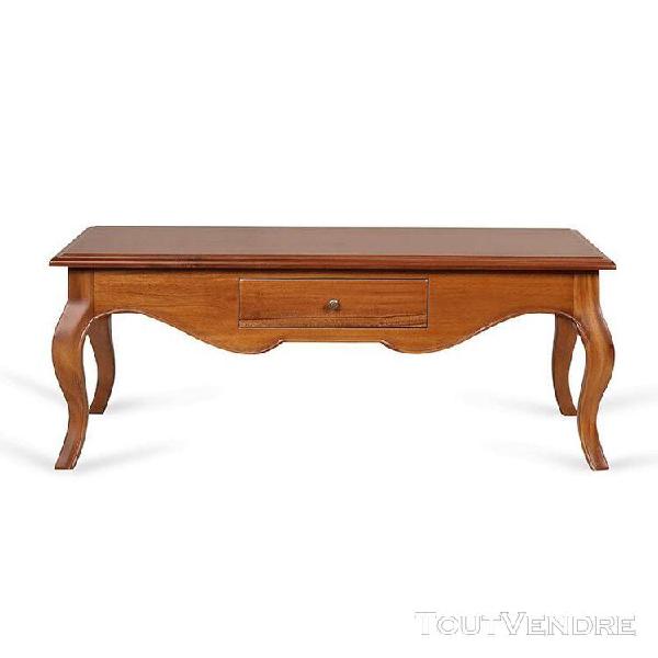 Table basse leopold en acajou marron