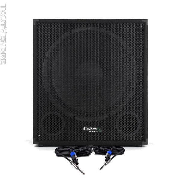 caisson bi-amplifié 1200w ibiza sound cube1815solo -