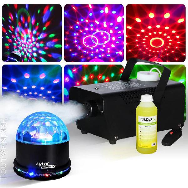 machine à fumée 400w + jeu lumière dôme disco/ufo à