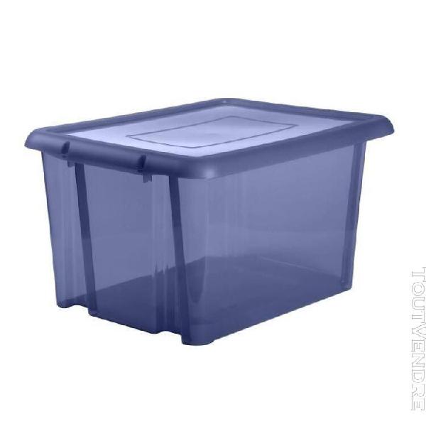 Eda plastique boîte de rangement funny box 80 l - bleu