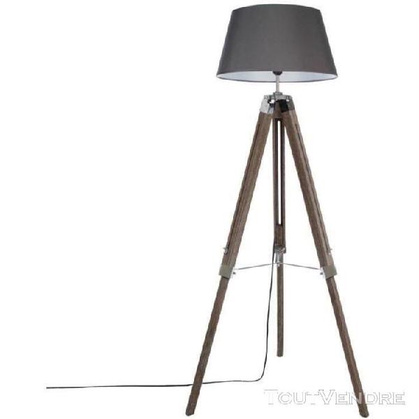 Lampadaire trépied - e27 - 40 w - h. 145 cm - gris