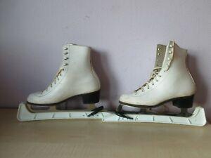 Patins a glace lutra blancs femme taille 33 vintage.