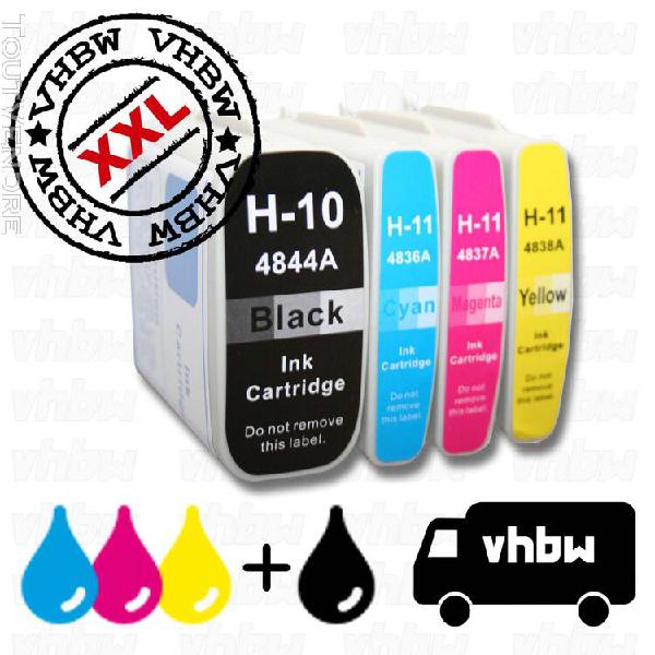 Vhbw 4x cartouches d&#39;imprimante compatible avec hp designjet