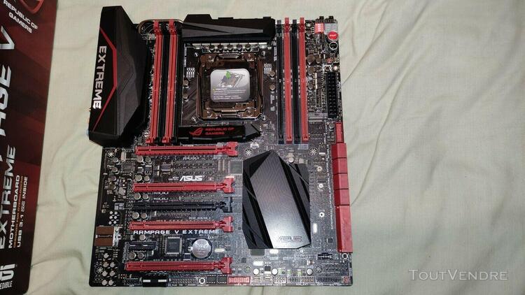 asus rampage v extreme x99 avec boite + accessoires