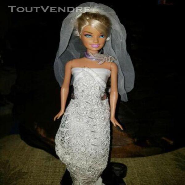 poupée barbie fashionistas en robe de mariée