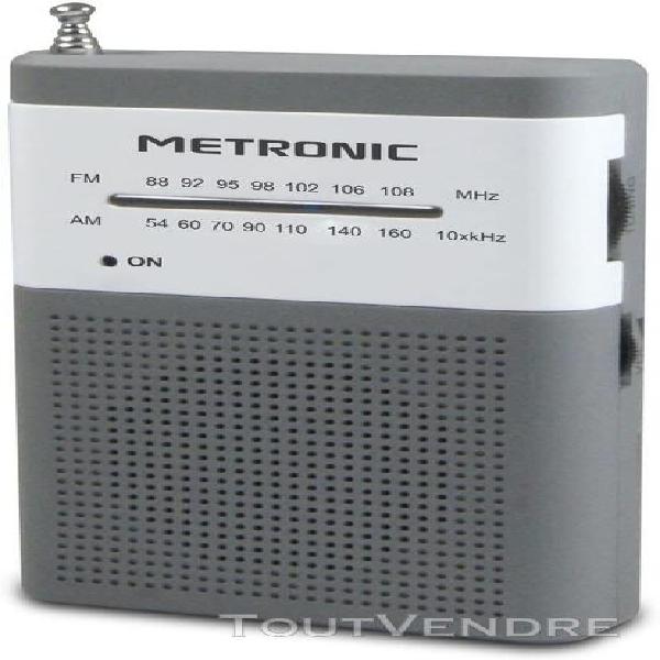 radio portable fm de poche blanc gris