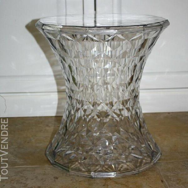 tabouret stone / plexiglass - kartell transparent / taille d