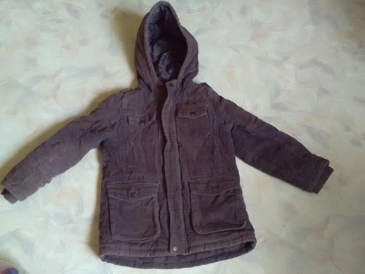 Manteau à capuche velours marron garçon 8 ans occasion,