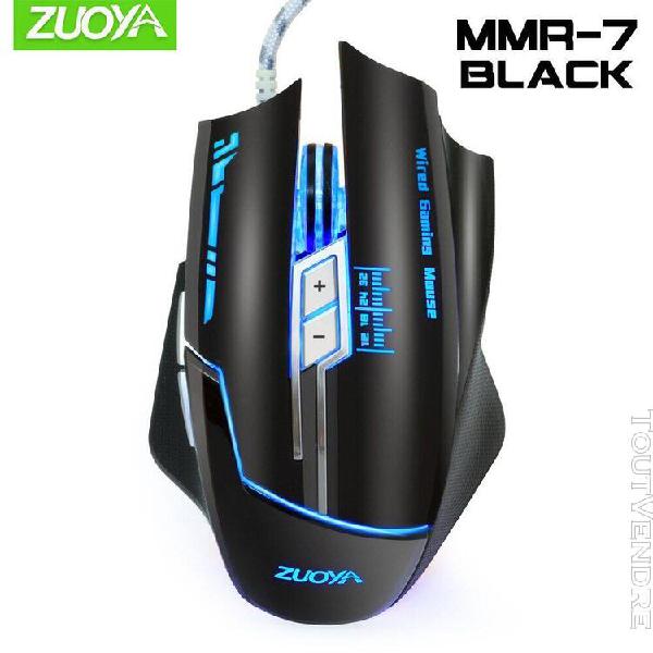 souris de jeu professionnelle dpi souris filaire optique led