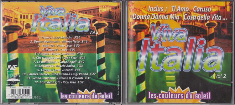 Cd viva italia vol.2 12 titres les couleurs du soleil