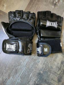 Gants mitaines sport de combat mma metal boxe