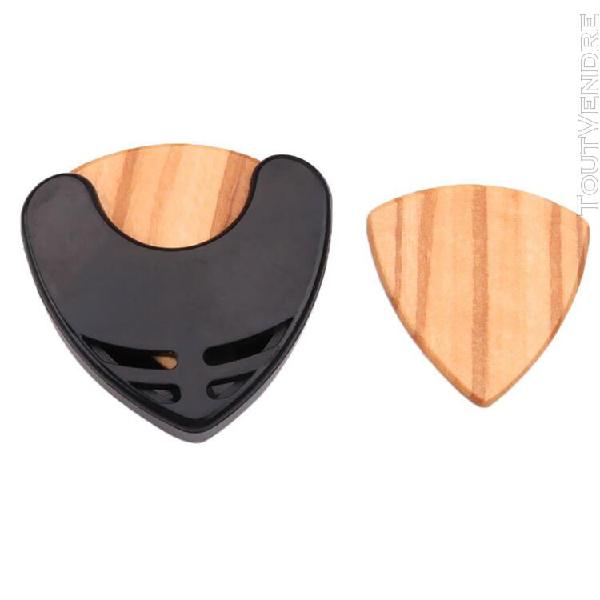 2x plectre de guitare acoustique pick médiator support en