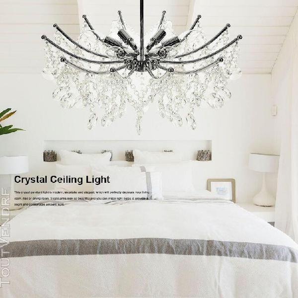 moderne 6 bras k9 cristal plafonnier lustre suspension lampe