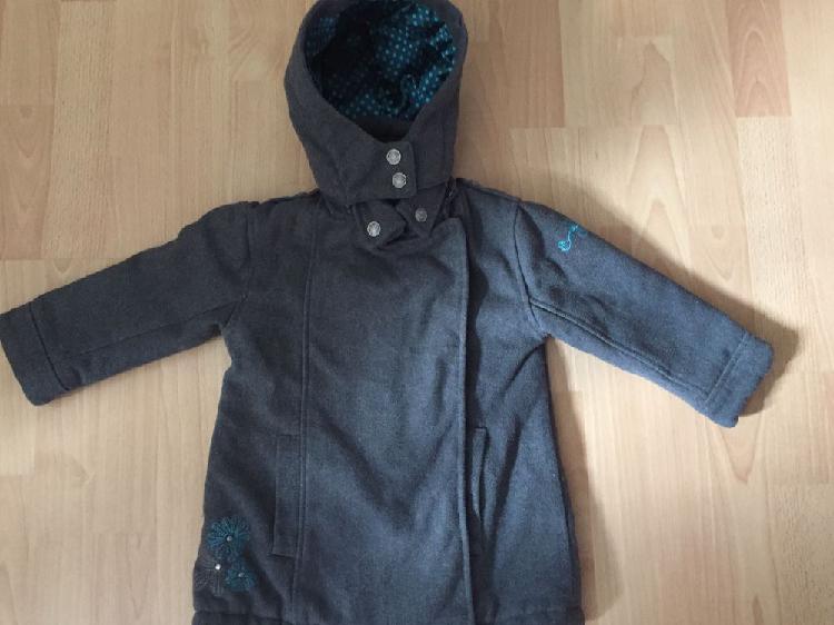 très beau manteau/duffle coat gris orchestra t.4 ans