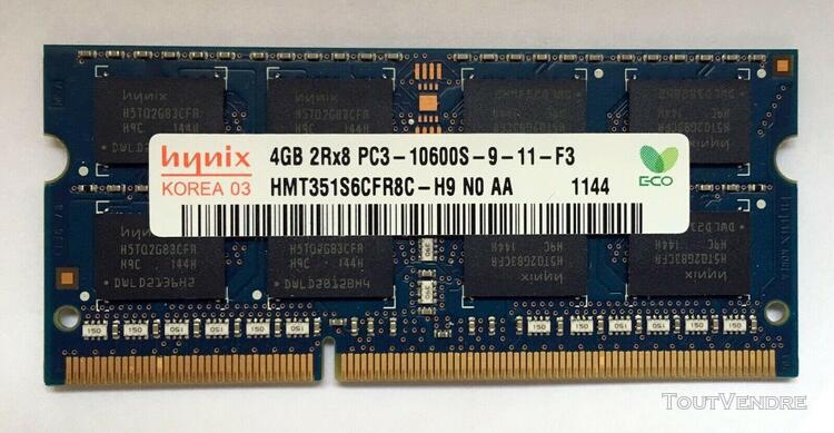 4go 2rx8 - pc3 10600s - hynix 1144 laptop