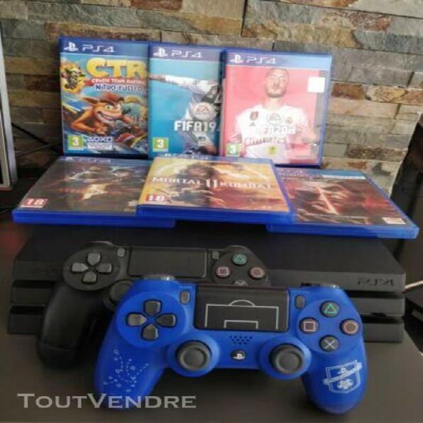 Sony playstation 4 pro avec facture + 2 manettes + 6 jeux