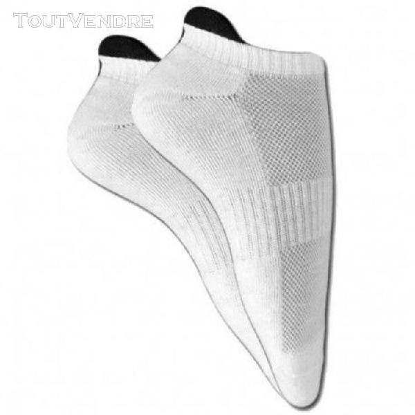 team homme/femme chaussettes x2 tennis/badminton blanc babol