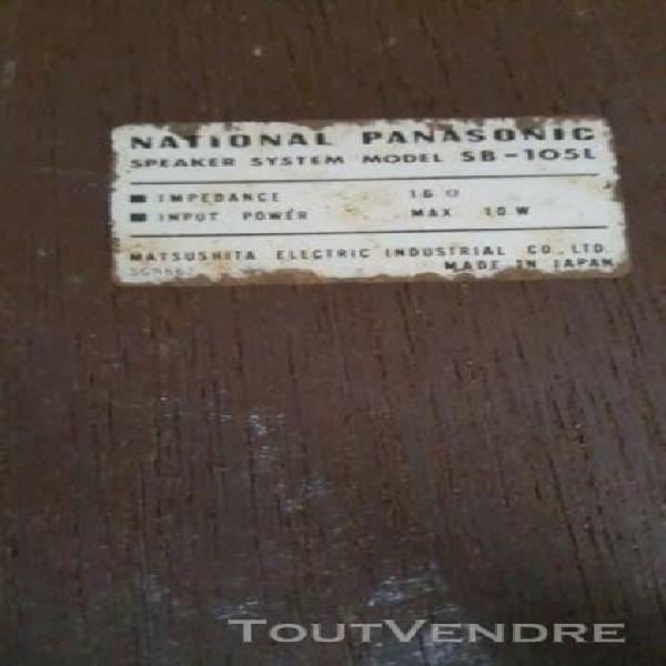 paire enceinte bibliothèque vintage national panasonic