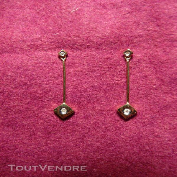 Boucle oreille pendent or 18 carat et brillant?, bijoux, cad