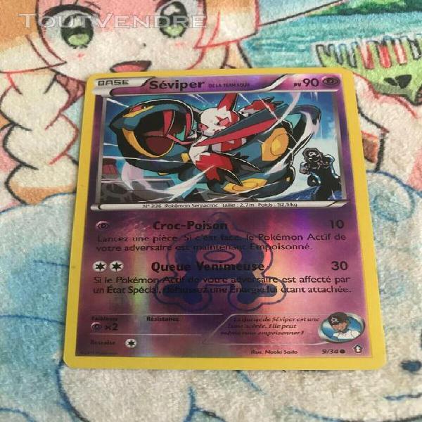 Carte pokemon - seviper 9/34 reverse - serie double danger