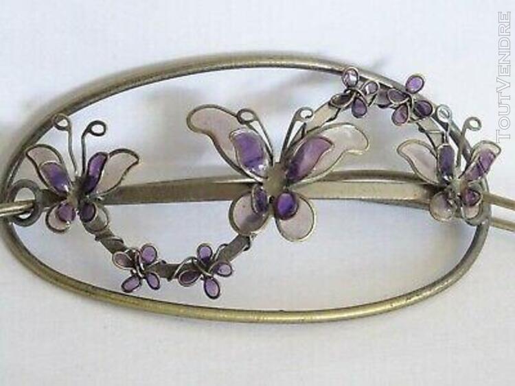 grande vintage femme hair clip butterflies papillon m 206