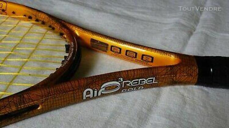 superbe raquette tennis prince "air 3 rebel gold" midplus