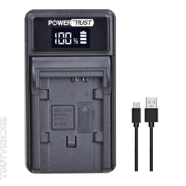 chargeur usb batterie pour canon bp-819 vixia hf11 hf21 hf20