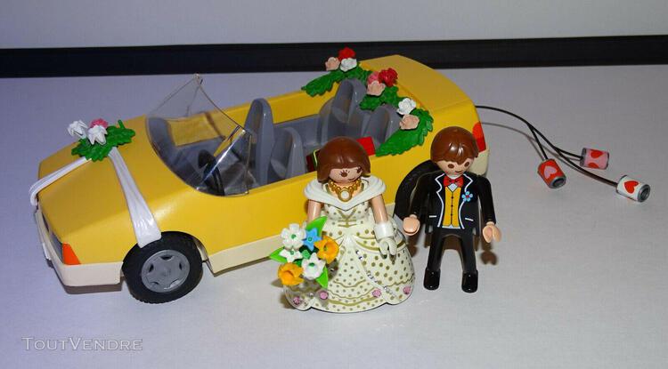 Playmobil voiture des maries - livree avec les maries - noce