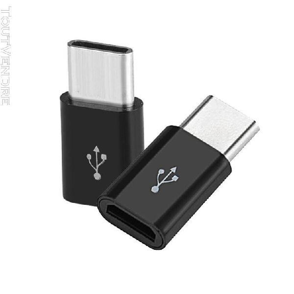 adaptateur de charge de données 10pc usb-c type-c vers