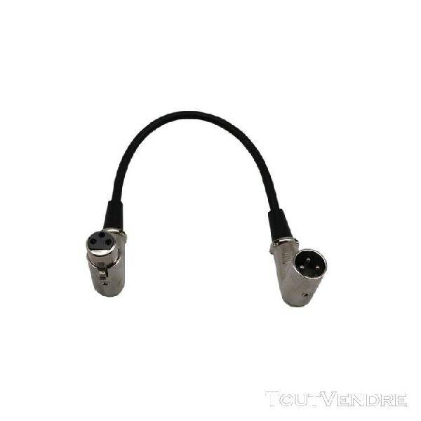 Câble microphone xlr angle droit 90 degrés mâle vers