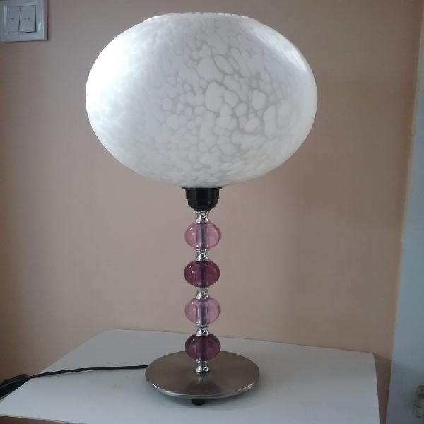 Lampe &quot; boule &quot; à poser, abat jour en verre occasion,