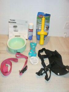 lot accessoires chien - harnais + laisse + jouet +